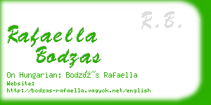 rafaella bodzas business card